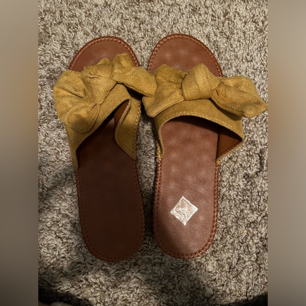 Bow Decor Slide Sandals